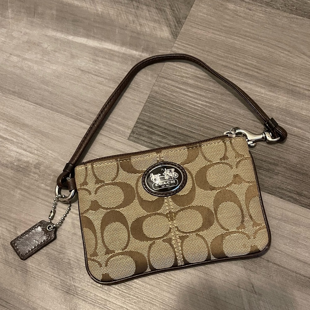 Mini Coach Wristlet Purse